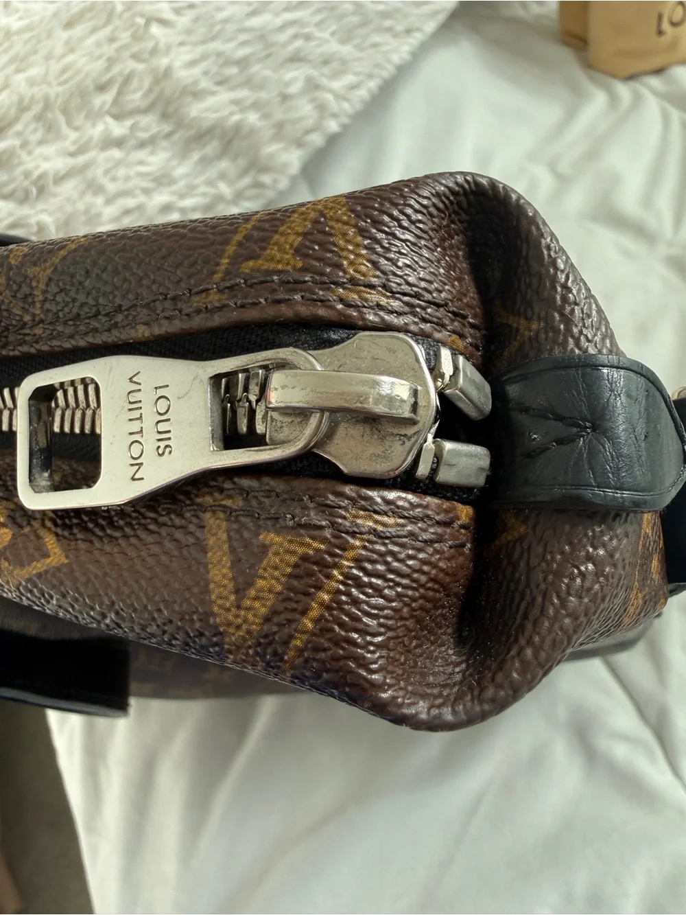 Louis Vuitton Monogram Macassar Kitan Tote Bag Briefcase M40388 DustBag Included